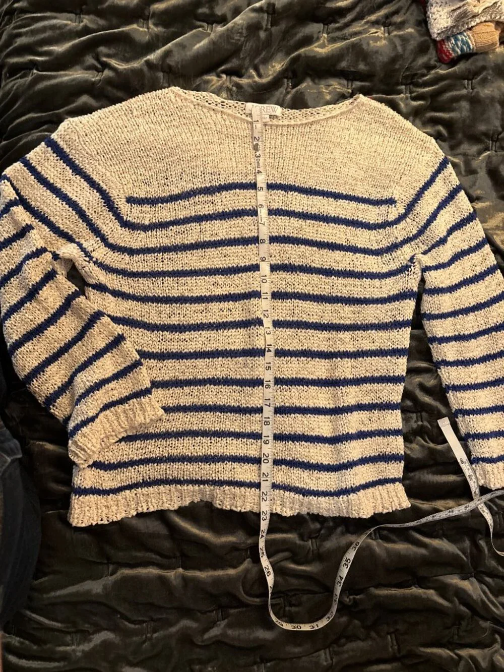 Preppy French Striped Nautical Sweater Open knit